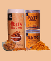 Combo |Oats Peri Peri Chips 150g & Oats Masala Namkeen 150g (2)