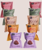 Healthy Chips Pack of 10 | Beetroot Masala Chips (2), Beetroot Cream and Onion (2), Oats Peri Peri (2), Millet Jalapeno (2), Mix Veg Classic Masala (2)