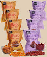 Combo | Oats Peri Peri Chips (4) & Beetroot Cream and Onion Chips (4)30g
