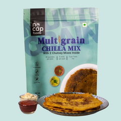 Combo | NoCap Super Saver Healthy Chilla Premixes Pack of 2 | Multigrain Chilla Premix 200 gm (1), Oats Chilla Premix 200 gm (1)