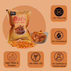 Combo | Oats Peri Peri Chips (4) & Beetroot Cream and Onion Chips (4)30g
