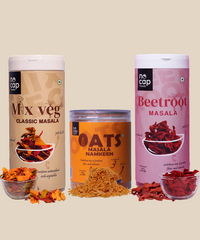 Combo | Beetroot Masala Chips , Oats Masala Namkeen 120gm & Mix Veg Classic Masala Chips 150g,