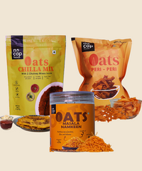 Combo |Oats Chilla Premix 200g, Oats Peri Peri Chips 30g & Oats Namkeen 120g