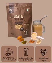 Combo | NoCap Super Saver Healthy Sattu Shakes Pack | Sattu Coffee Hazelnut Shake 220 gm (1), Sattu Vanilla Shake 220 gm (1)