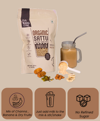 Combo | NoCap Super Saver Healthy Sattu Shakes Pack | Sattu Coffee Hazelnut Shake 220 gm (1), Sattu Vanilla Shake 220 gm (1)