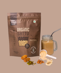 Combo | NoCap Super Saver Healthy Sattu Shakes Pack | Sattu Coffee Hazelnut Shake 220 gm (1), Sattu Vanilla Shake 220 gm (1)