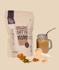Combo | NoCap Super Saver Healthy Sattu Shakes Pack | Sattu Coffee Hazelnut Shake 220 gm (1), Sattu Vanilla Shake 220 gm (1)