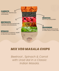 Combo | Oats Peri Peri & Mix Veg Chips 30gm | Pack of 4