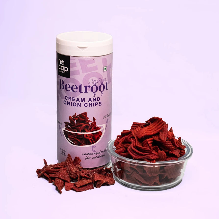 Beetroot Cream and Onion Chips