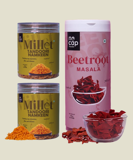 Combo | Beetroot Masala Chips , Millet Tandoori  Namkeen(2)