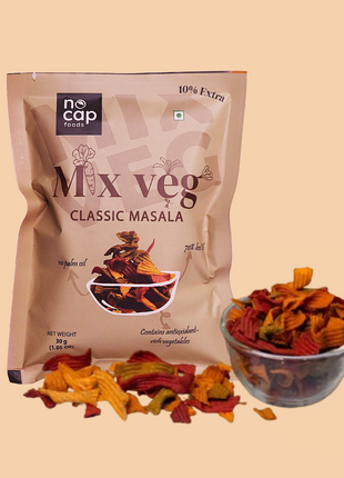 Healthy Chips Pack of 10 | Beetroot Masala Chips (2), Beetroot Cream and Onion (2), Oats Peri Peri (2), Millet Jalapeno (2), Mix Veg Classic Masala (2)