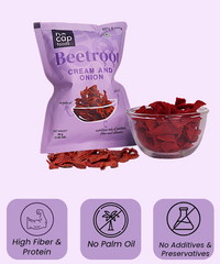 Beetroot Cream and Onion Chips 30 Gm