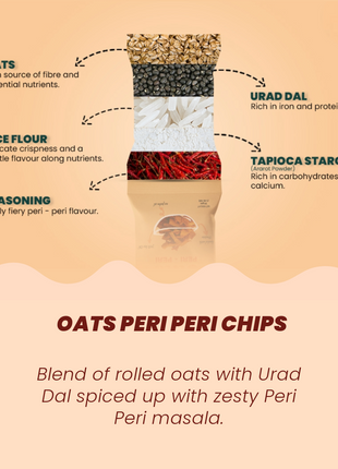 Combo | Oats Peri Peri & Mix Veg Chips 30gm | Pack of 4