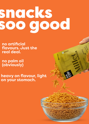 Combo | Millet Tandoori Namkeen 50g | Pack of 5