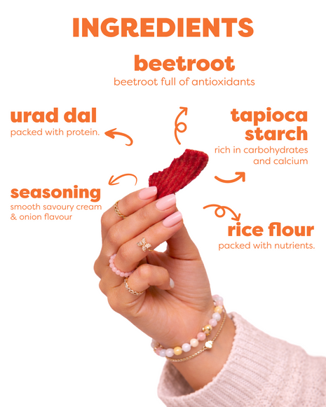 Combo | Beetroot Masala Chips (1)& Beetroot Cream and Onion Chips 150g (2)