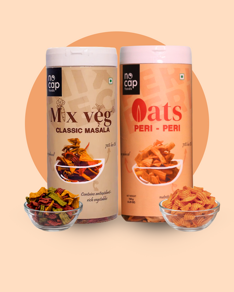 Mix Veg Chips & Oats Peri Peri Chips - Jumbo Party Pack of 2